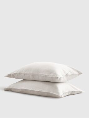 QUINCE European Linen Pillowcase Set Standard Sand 7783